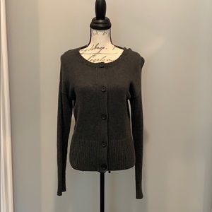 Grey Button Sweater - LOFT , size small